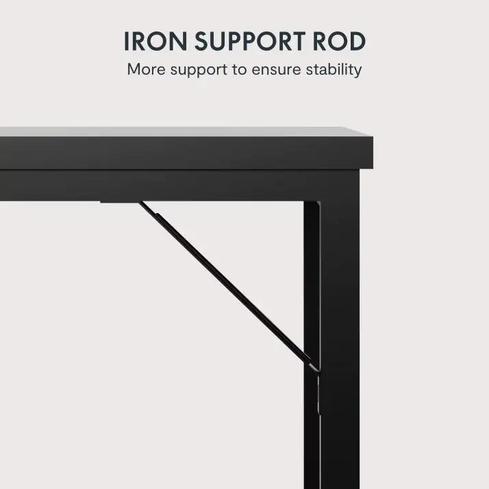 63 Inch Computer Workstation Black